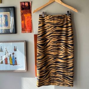 Zara Tiger Midi Skirt